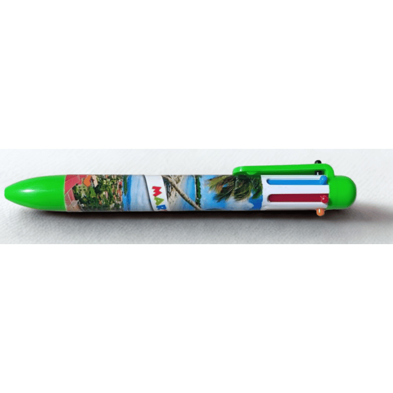 Stylo bille 6 couleurs Martinique