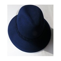 Chapeau feutrine bleu