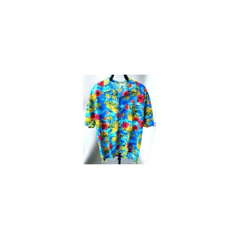 Chemise Hawaïenne bleue