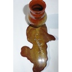 Pot + Carte Martinique en terre cuite