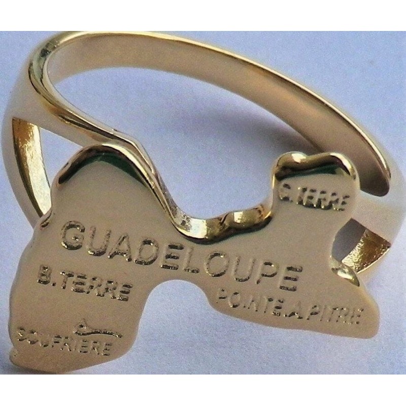 Bague carte Guadeloupe