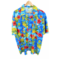 Chemise Hawaïenne bleue