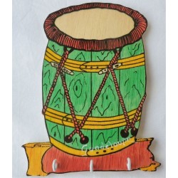 Accroche-clés murale en bois- Gwoka Guadeloupe