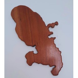 Carte de la Martinique en bois