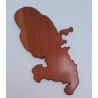 Carte de la Martinique en bois