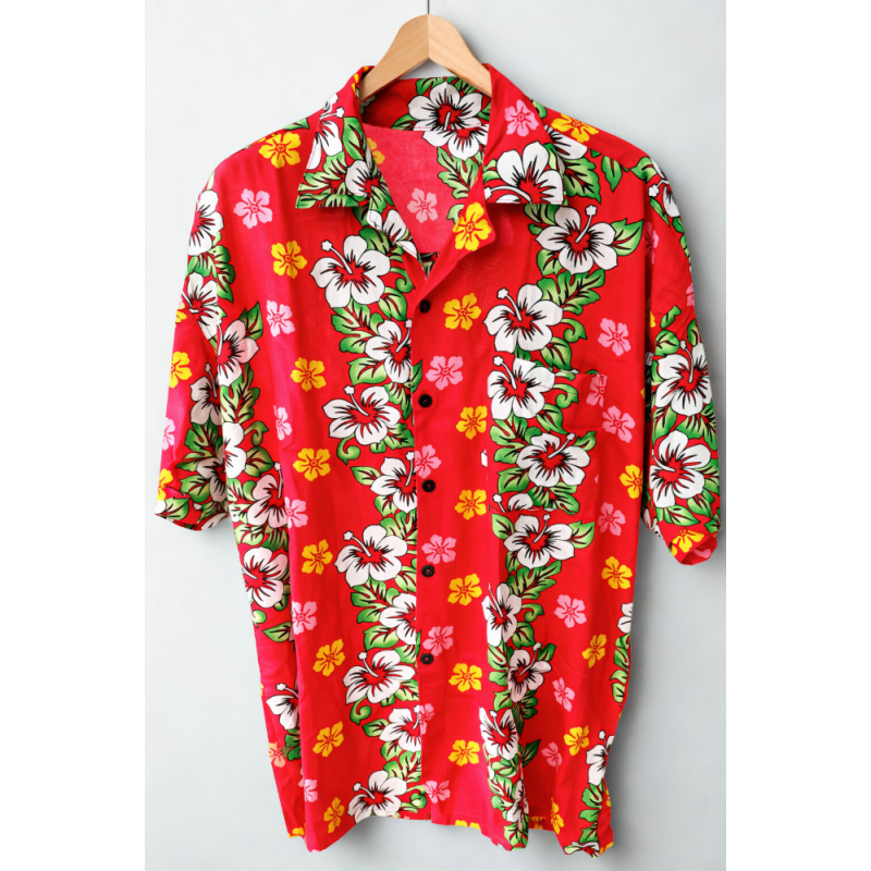 Chemise Hawaïenne rouge