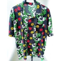 Chemise Hawaïenne noire