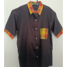 Chemise noire avec madras
