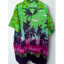 Chemise hawaïenne verte