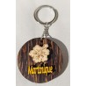Porte- clés Hibiscus Martinique en bois