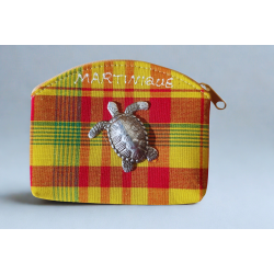 Porte-Monnaie Madras Martinique Tortue