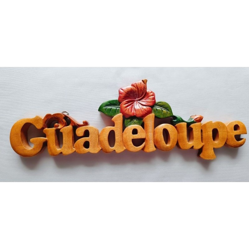 Plaque Guadeloupe en Bois