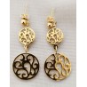 Boucles pendantes Cayenne en métal doré