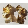 Boucles Fleurs en métal doré