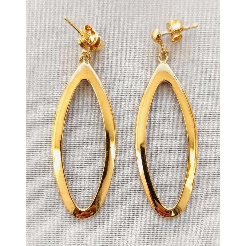 Boucles pendantes Sienne en métal doré