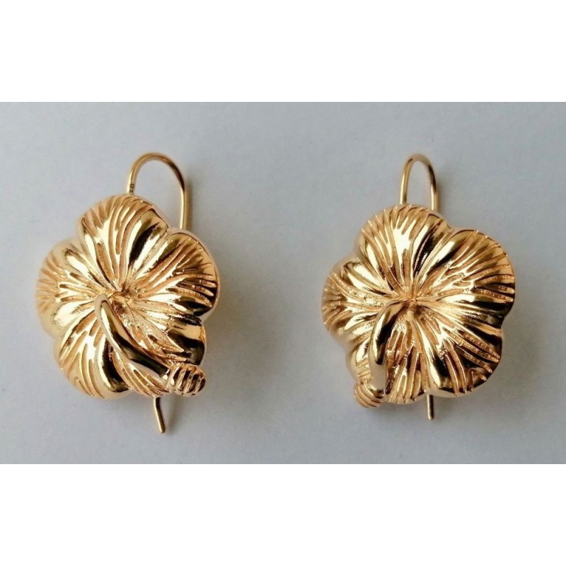 Boucles fleur hibiscus