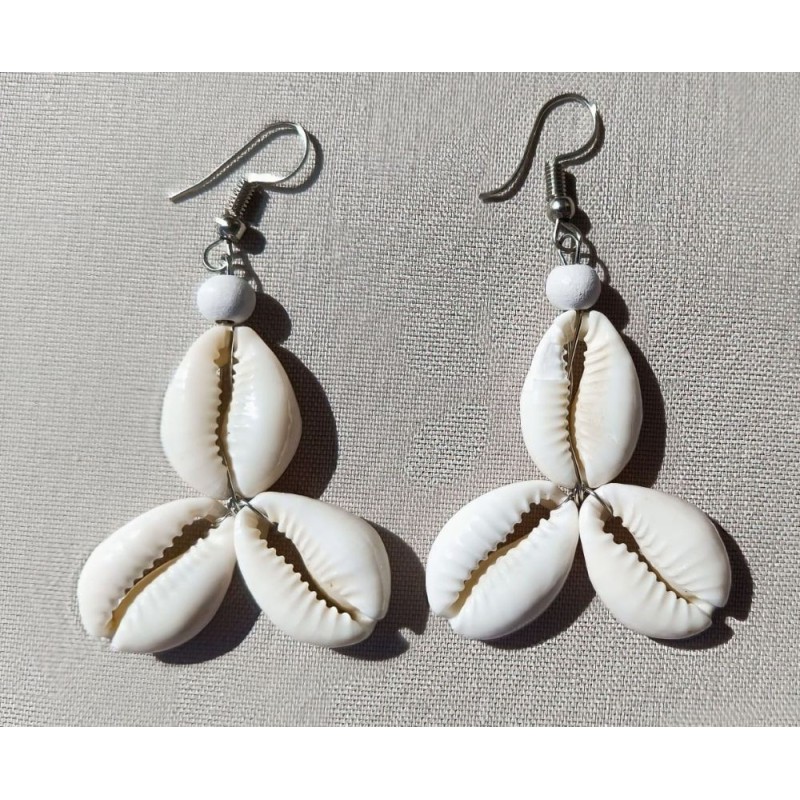 Boucles Cauris forme trèfle