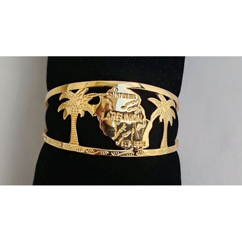 Bracelet manchette carte Réunion