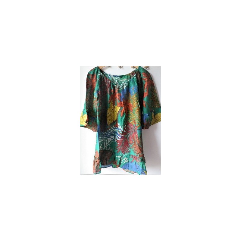 Tunique exotique verte