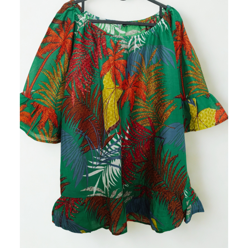 Tunique exotique verte