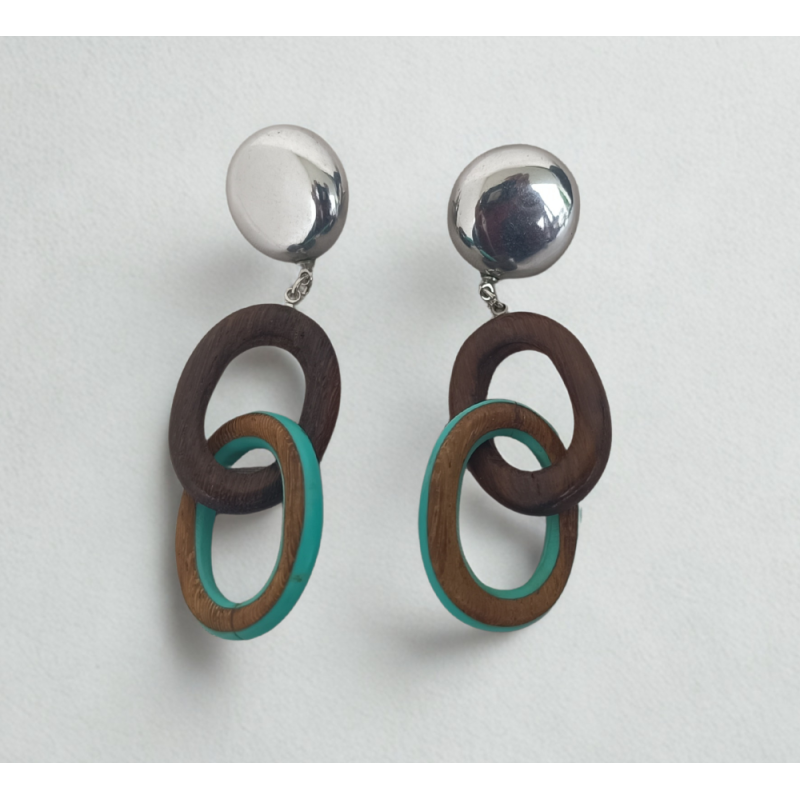 Boucles anneaux entrelacés