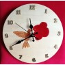 Horloge colibris hibiscus