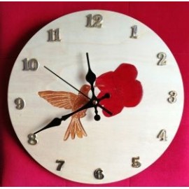 Horloge colibris/hibiscus