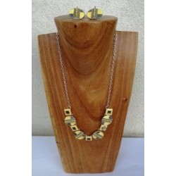 Parure jaune/argent
