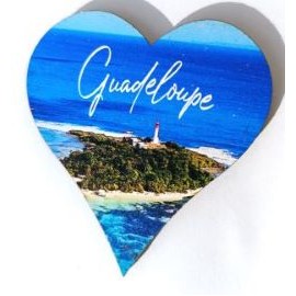 Magnet coeur Guadeloupe