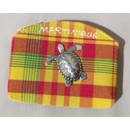 Porte-Monnaie Madras Martinique Tortue