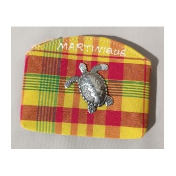 Porte-Monnaie Martinique madras Tortue