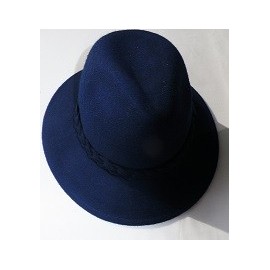 Chapeau feutrine bleu