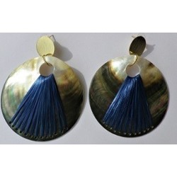 Boucles Coque de Nacre / Raphia