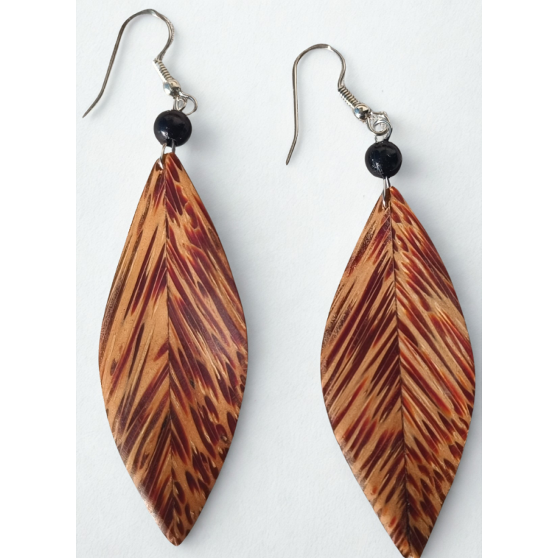 Boucles feuille tropicale