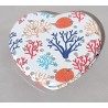 Miroir poche coeur corail