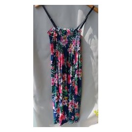 Robe hibiscus bleu