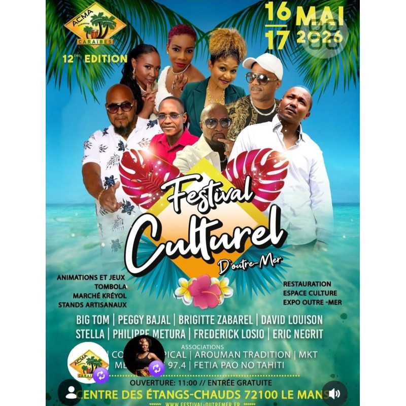 Festival culturel Outre-mer 16 et 17 Mai