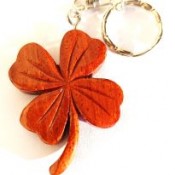 Porte- clé trèfle 4 feuilles