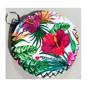 Porte-Monnaie rond Hibiscus Martinique