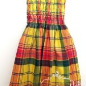 Robe  Madras jaune