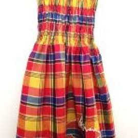 Robe Madras rouge