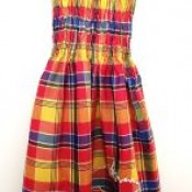 Robe  Madras rouge