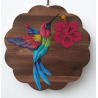 Décoration murale- Colibri et fleur hibiscus