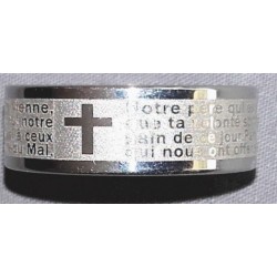 Bague avec la prière  NOTRE PERE ""