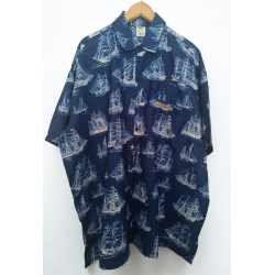 Chemise Hawaïenne bleue marine