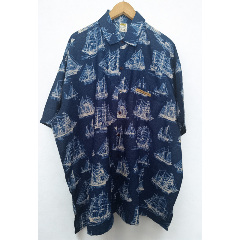 Chemise Hawaïenne bleu marine