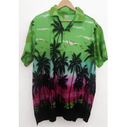 Chemise hawaïenne verte