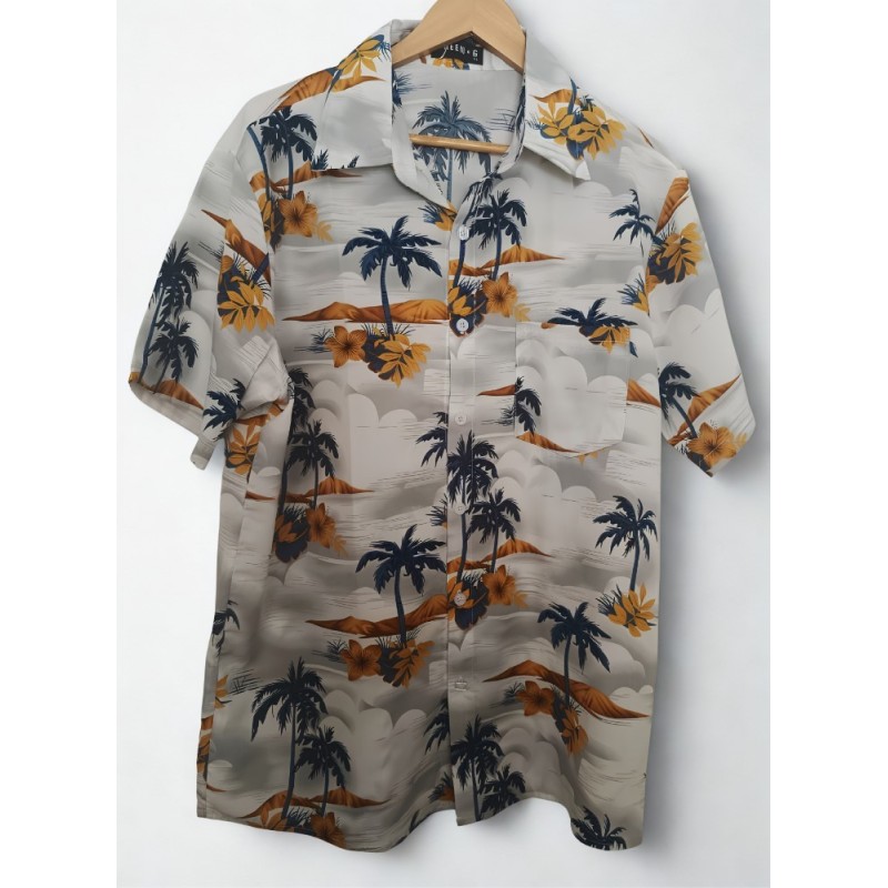 Chemise hawaïenne palmiers