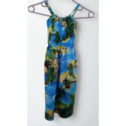Robe tropicale bleu
