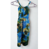 Robe tropicale bleu